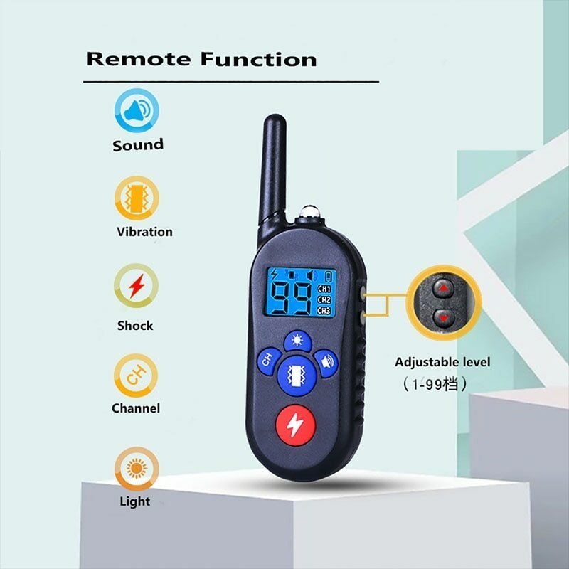 Remote Control Electric Shock Bark Stopper Vibration Warning Pet Supplies Electronic Waterproof Collar Dog Training Device - Image 5