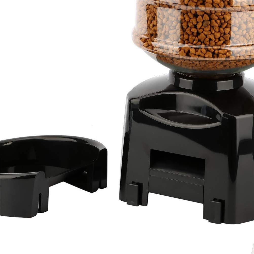 Automatic Pet Feeder Automatic Dog Feeder Small&Medium Pets Food Feeder Pet Dry Food Dispenser Cat Food Storage Kitten Food Feeder Cat Feeder Bowl black - Image 8