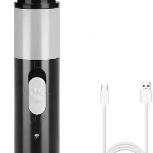 Professional Dog Nail Grinder, Electric Pet Nail Grinder Cat & Dog Nail Trimmer for Small, Medium and Large Claw Painless Care, Low Noise 2-Speed Control (Black)