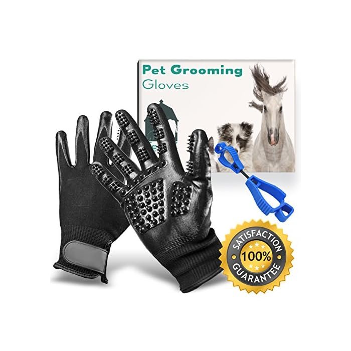 Tenex Premium Hands-on Pet Grooming DE shredding Gloves (1pair) Premium