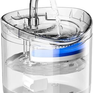 Cat Water Fountain, 63Oz/1.8L Automatic Pet Fountains for Drinking, Dog Water Dispenser with Recirculating Filtration and Smart Sensing System, for Cats, Dogs