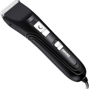 AIBORS Dog Clippers Shaver 12V High Power for Thick Heavy Coats Quiet Plug-in Pet Electric Professional Hair Grooming Clippers kit with Guard Combs Brush