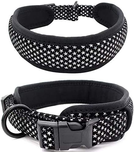 Heavy Duty Dog Collar Padded with Comfortable Cushion, Adjustable Dog Training Collars for Large Medium and Small Dogs (1Pack)
