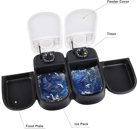 PAWISE Automatic Cat Feeders 2 Meal Automatic Dog Feeder,Dog/Cat Food Dispenser 1.5 Cups, Schedule Meal or Treat, with 48-Hour Timer - Image 7