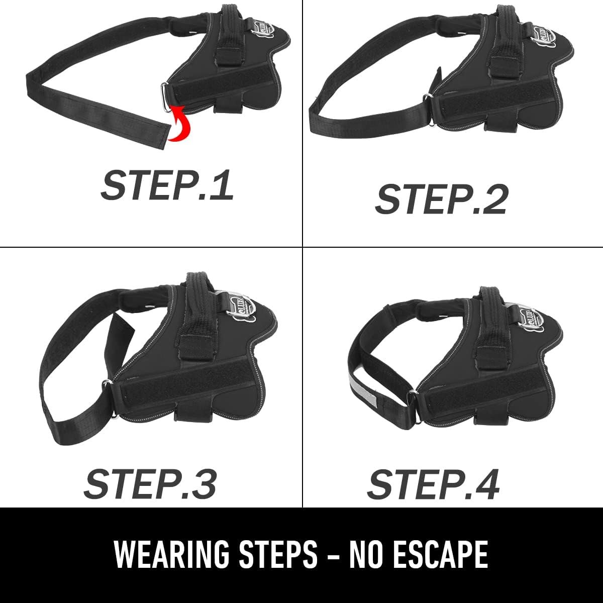 Bolux Dog Harness, No-Pull Reflective Dog Vest, Breathable Adjustable Pet Harness with Handle for Outdoor Walking - No More Pulling, Tugging or Choking - Image 5