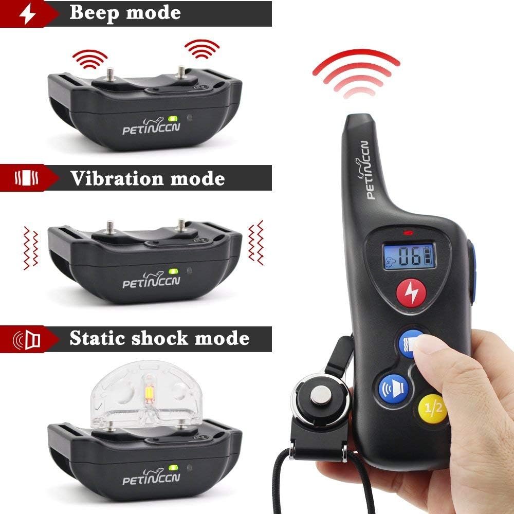 PETINCCN P690 Remote Dog Training Shock Collar 2000FT The Receiver 100% Waterproof and Rechargeable Pet Trainer Collar with 16 Levels Beep Vibrating Sport Electric 1 Collar Dog (8-100lbs) - Image 3