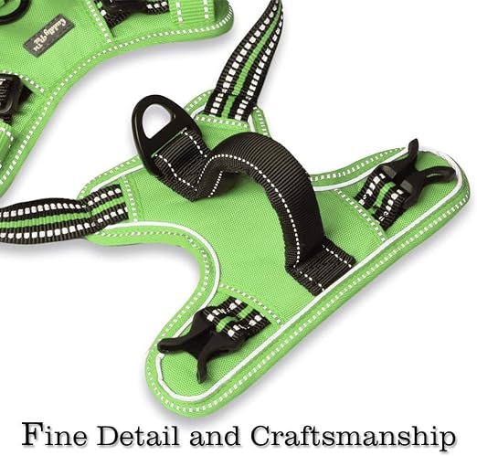 Dog Harness No Pull, Walking Pet Harness with 2 Metal Rings and Handle Reflective Breathable Oxford Soft Vest Easy Control Front Clip Harness for Large Dogs (XL - Image 9
