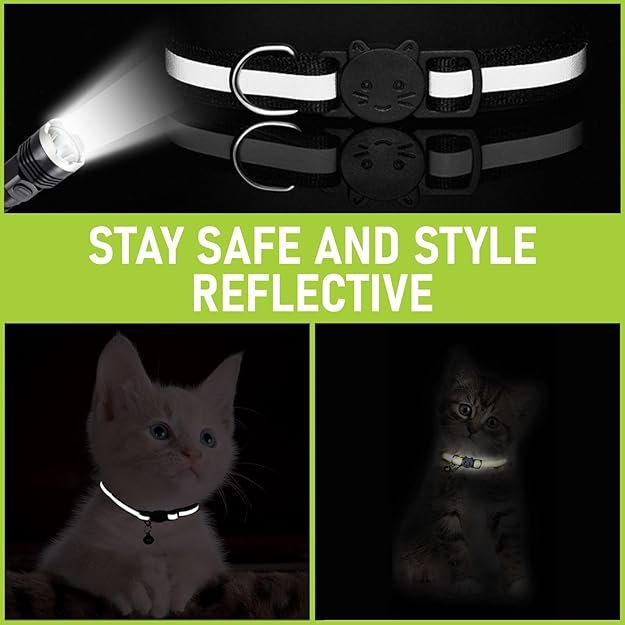 Reflective-Breakaway Cat Collars with Bells - Image 3