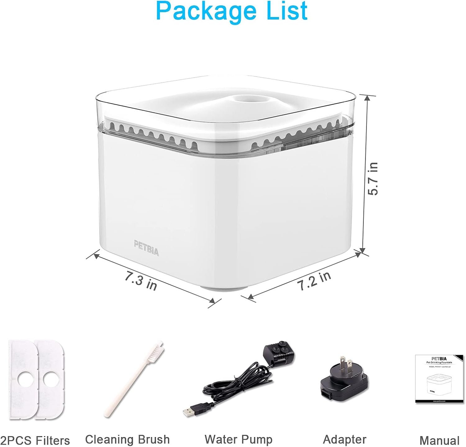 Cat Water Fountain with Upgraded Quiet Pump, 84oz/2.5L Automatic Pet Water Fountain Dog Water Dispenser with 2 Active Carbon Filters for Cats, Dogs, Pets - Image 4