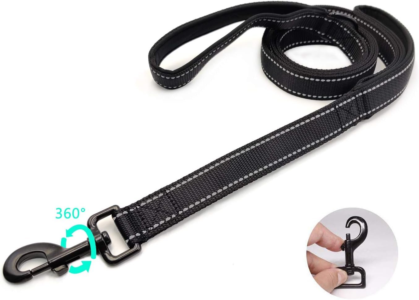 Heavy Duty Dog Leash with Comfortable Padded Handle Reflective Training Dog leashes for Medium Large Dogs Up to 80lbs - Image 5