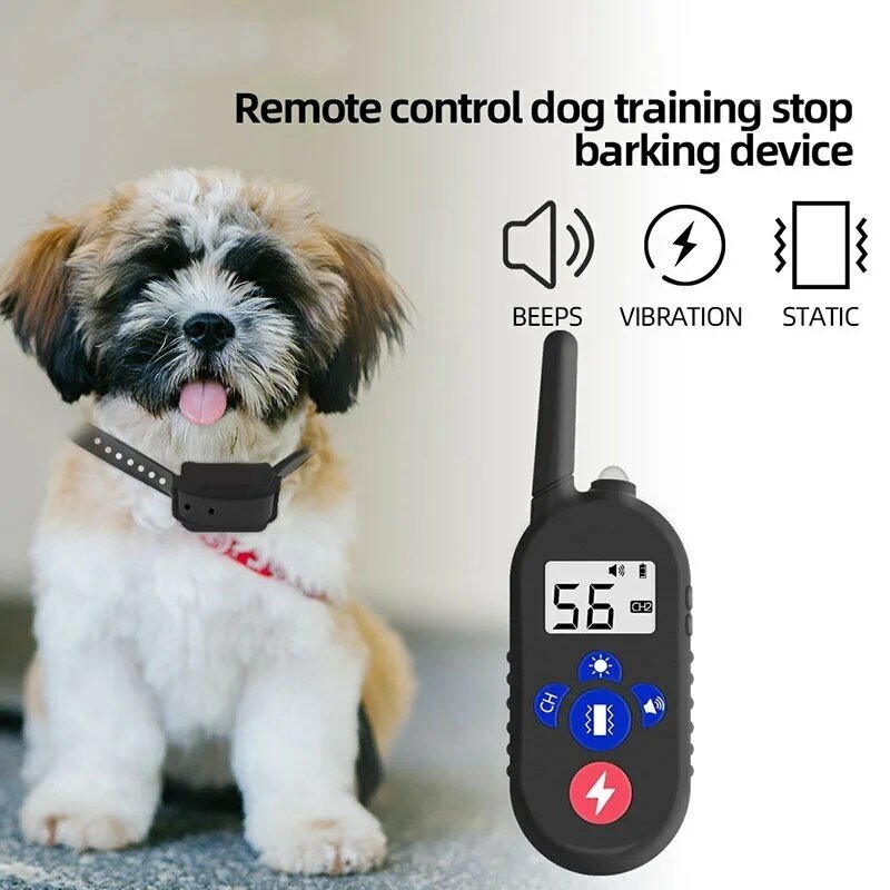 Remote Control Electric Shock Bark Stopper Vibration Warning Pet Supplies Electronic Waterproof Collar Dog Training Device - Image 15