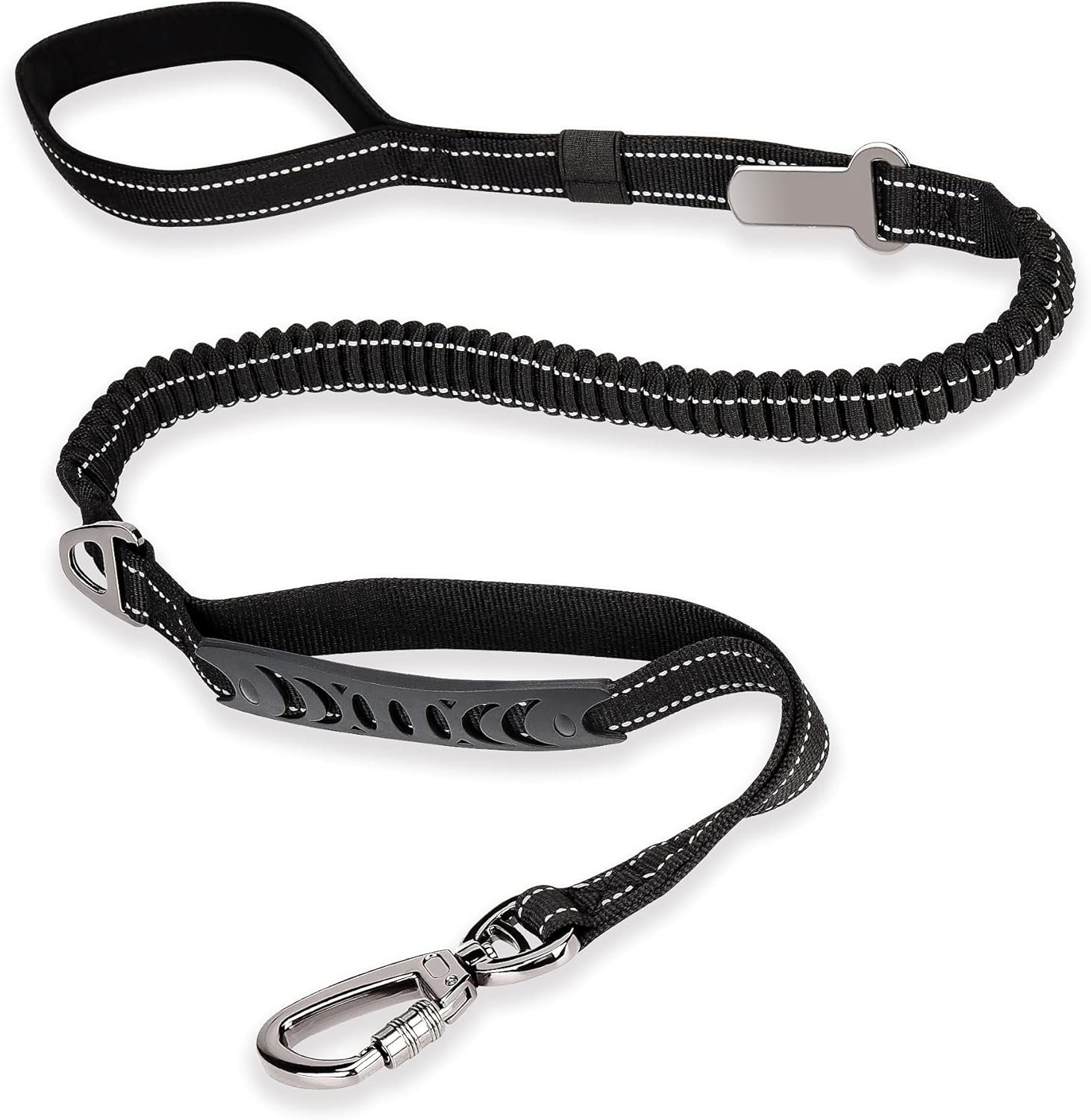 Dog Leash, 4-6 feet Highly Reflective Heavy Duty Dog Leash with Comfortable Padded Handle and Car Seat Belt Buckle for Medium and Large Dogs