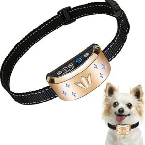 Bark Collar Dog Automatic Anti Barking Training Collar for Small Medium Large Dog Rechargeable Dogs Control Shock Collar with Beep Vibration and No Harm Shock, Waterproof