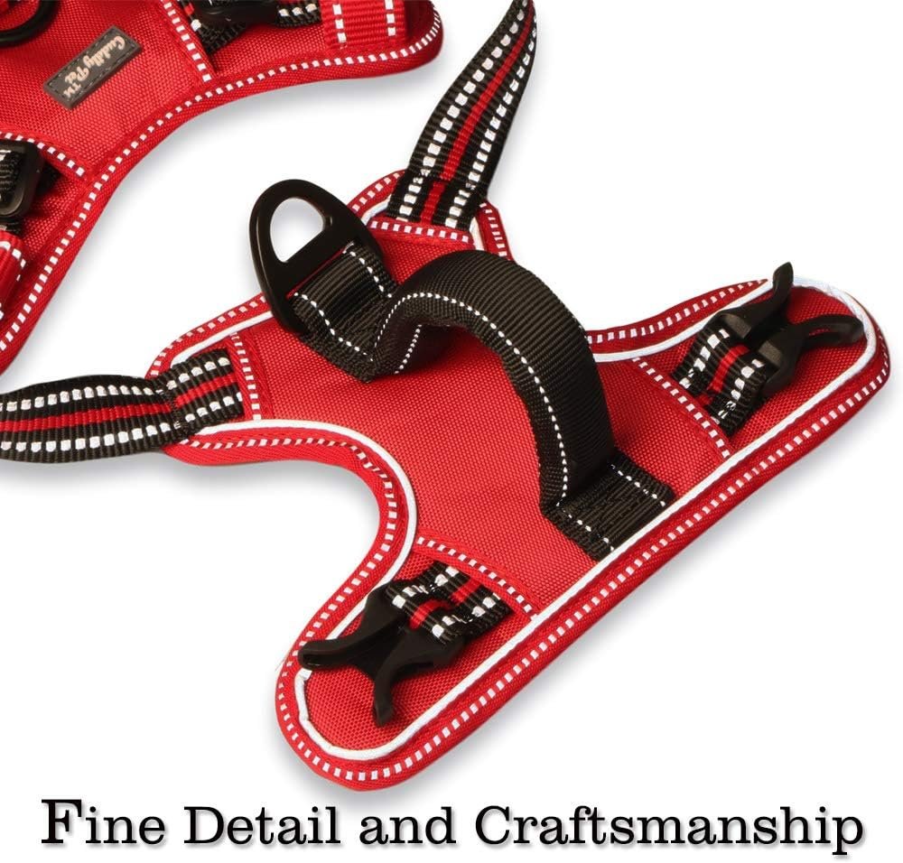 Dog Harness No Pull, Walking Pet Harness with 2 Metal Rings and Handle Reflective Breathable Oxford Soft Vest Easy Control Front Clip Harness for Large Dogs (XL - Image 5