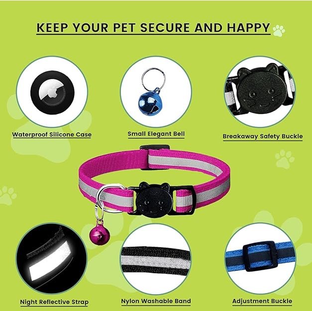 Reflective-Breakaway Cat Collars with Bells - Image 4