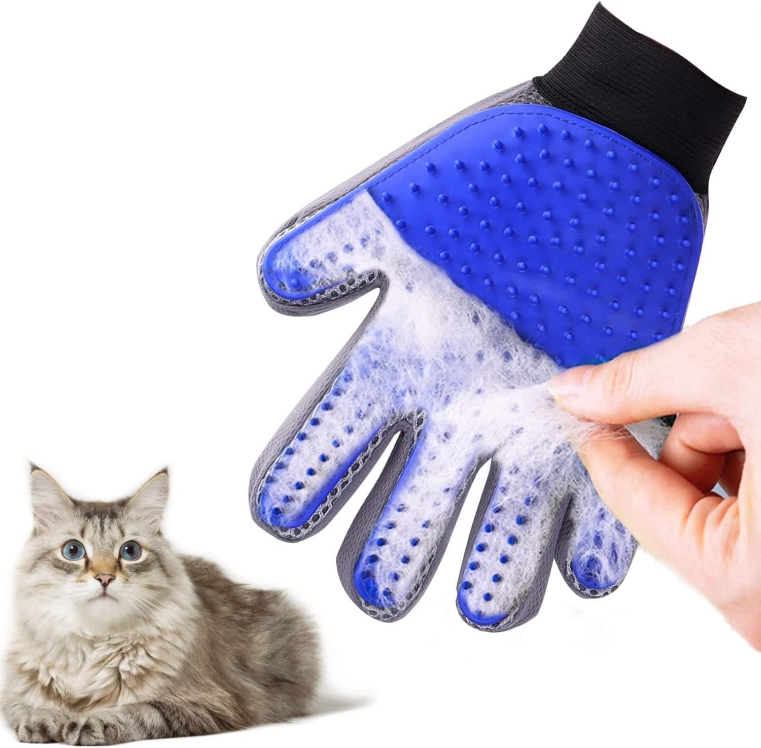 Pet Hair Grooming Glove- Gentle Pet Hair Deshedding glove and Bath Tool