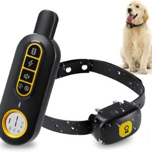 Dog Training Collar, Shock Collar for Dogs with Remote, 3 Training Modes-Beep, Vibration and No Harm Shock, 2 in 1 Rechargeable Collar, Adjustable Waterproof E Collar for Large Medium Small Dogs