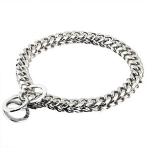 Thick Stainless Steel Chain for Dog, 12/15mm Width 12"-26" Length, Stainless Steel Collar for Dog, Stainless Steel Chains for Dog, Silver Chain for Dog, Hip-Hop Style(Silver-15mm-26in)