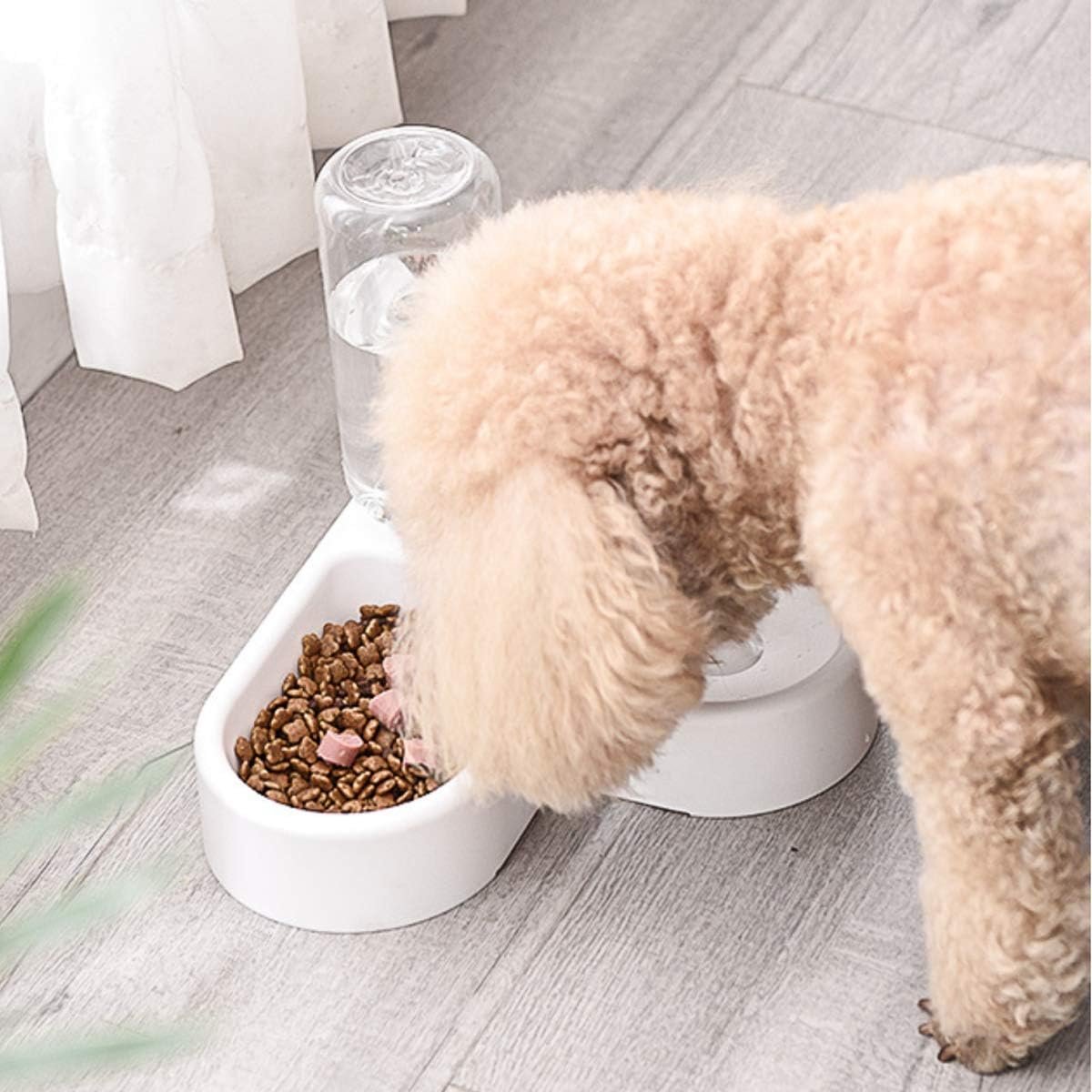 Pet Bowl Feeder Automatic Water Food Bowl Coner Dog Bowl Cat Bowl Space Saver Bowl Pet Water Bottle - Image 3