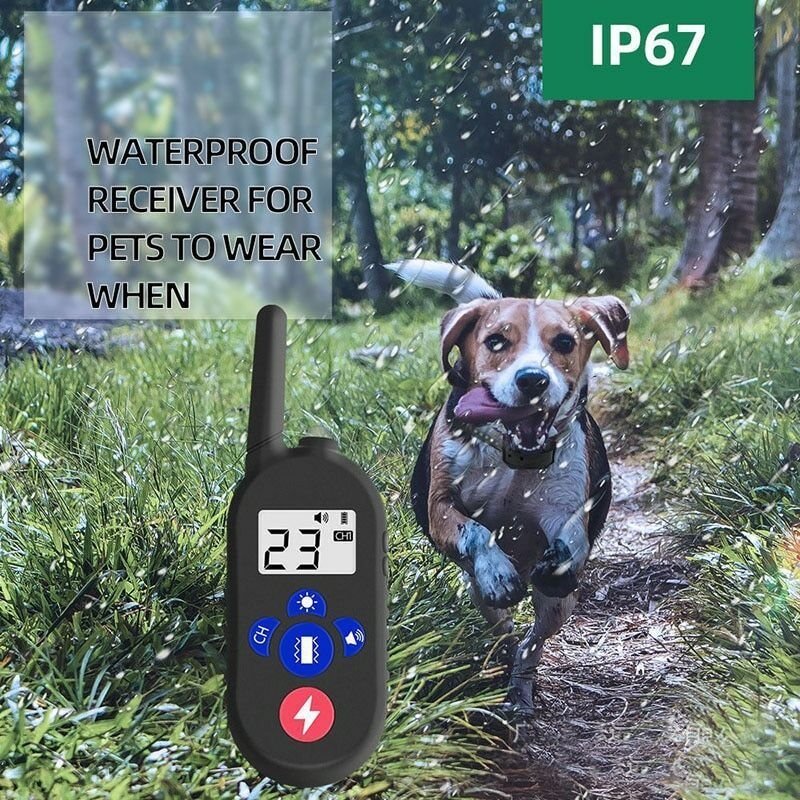 Remote Control Electric Shock Bark Stopper Vibration Warning Pet Supplies Electronic Waterproof Collar Dog Training Device - Image 16