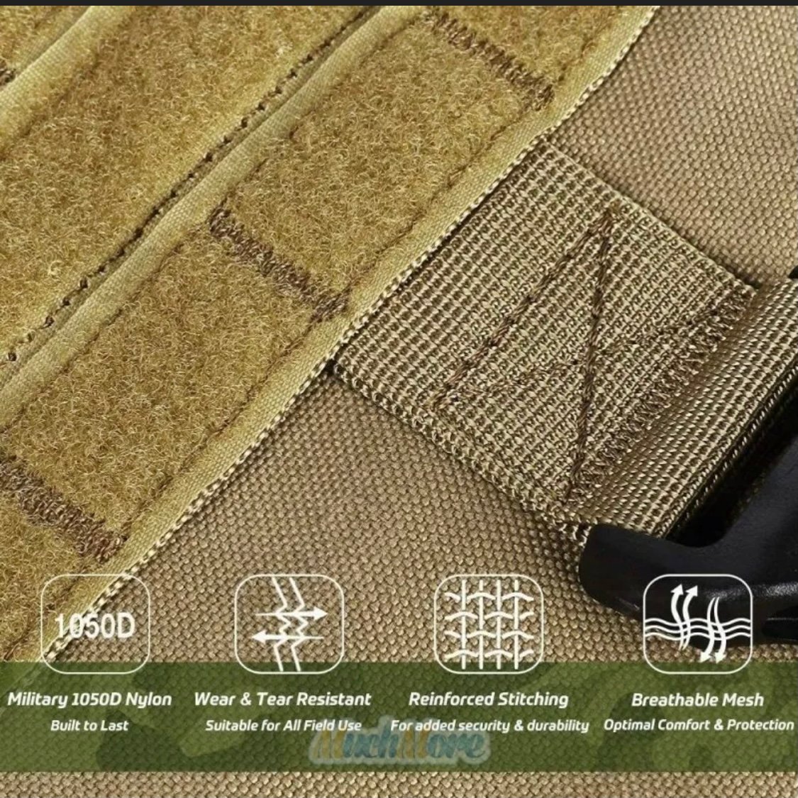 Premium Tactical Dog Harness, Military Dog Harness Patent Straps, Extended Service Dog Vest No Pull Dog Harness with Way Handles& Metal D Rings, Personalized Dog Vest (M),(L),(XL) - Image 17