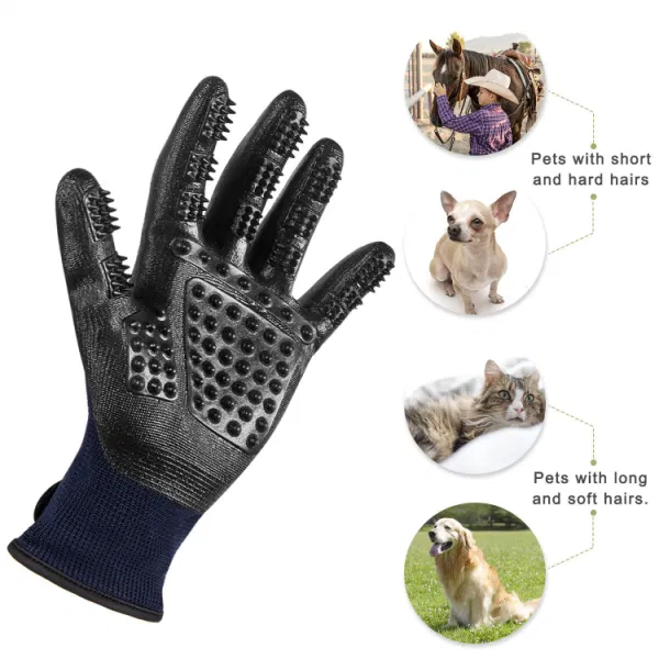 Tenex Premium Hands-on Pet Grooming DE shredding Gloves (1pair) Premium - Image 4