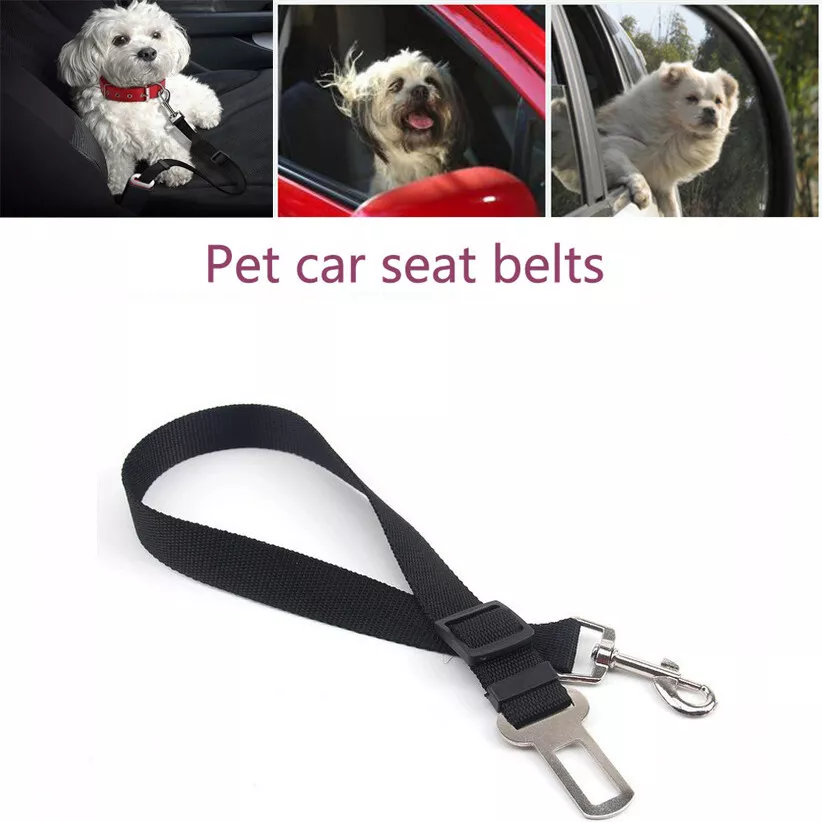 Adjustable Pet Cat Dog Car Safety Belt Collars Pet Restraint Leash Travel Clip - Image 3