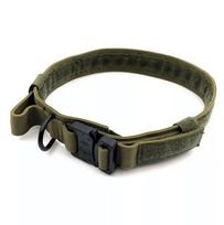TACTICAL Dog Collar for Large Dogs Military Heavy Duty Dog Collars for Large Dogs Pitbull Collar German Shepherd Collar Dark green (XL)