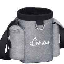 Hi Kiss Dog Treat Training Pouch,Treat Tote Carry Snacks Toys for Training Reward Walking,Solid Clip, Waist belt, Shoulder Strap, Built-in Poop Bag Dispenser - Image 5