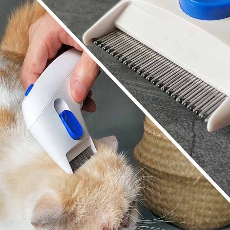 Electric Pet Comb, Stainless Steel, Effectively Removes Floating Hair for Long & Short-haired Pets like Cats/Dogs/Rabbits/ - Image 4
