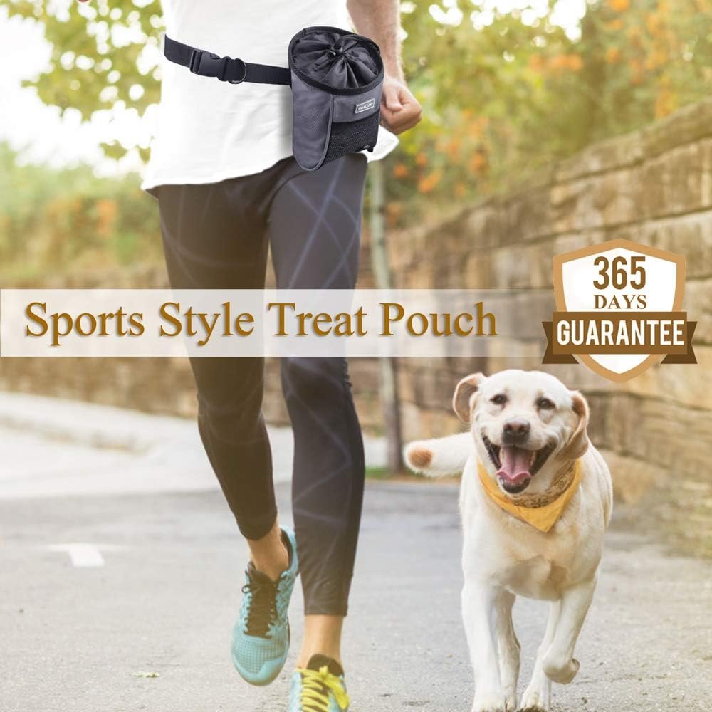 VIVAGLORY Sports Style Dog Treat Bag, Enlarged Opening Dog Training Treat Bag with Detachable Waistband, Poop Bag Dispenser, Convenient to Carry Treats, Kibbles, Pet Toys, Grey - Image 8