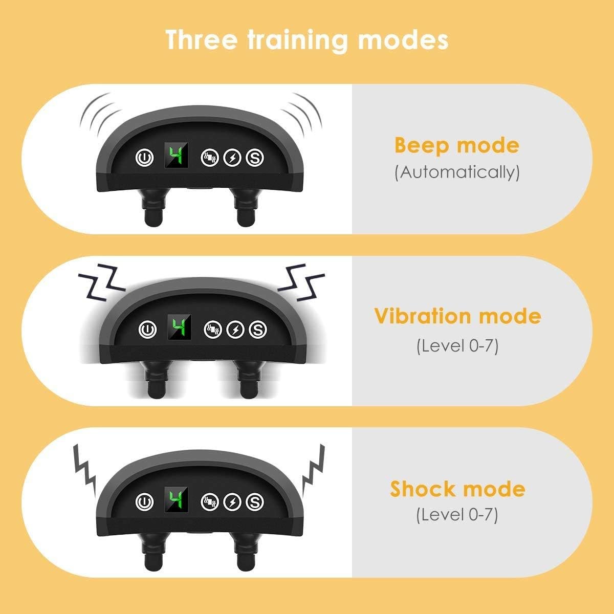 Bark Collar, Harmless Bark Collar for Any Size Dogs, Rechargeable Anti bark Collar, Beep Vibration and No Harm Shock Smart Detection Module - Image 3