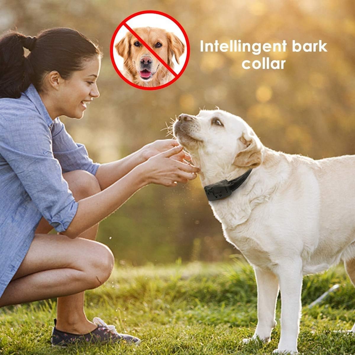 Bark Collar, Harmless Bark Collar for Any Size Dogs, Rechargeable Anti bark Collar, Beep Vibration and No Harm Shock Smart Detection Module - Image 4