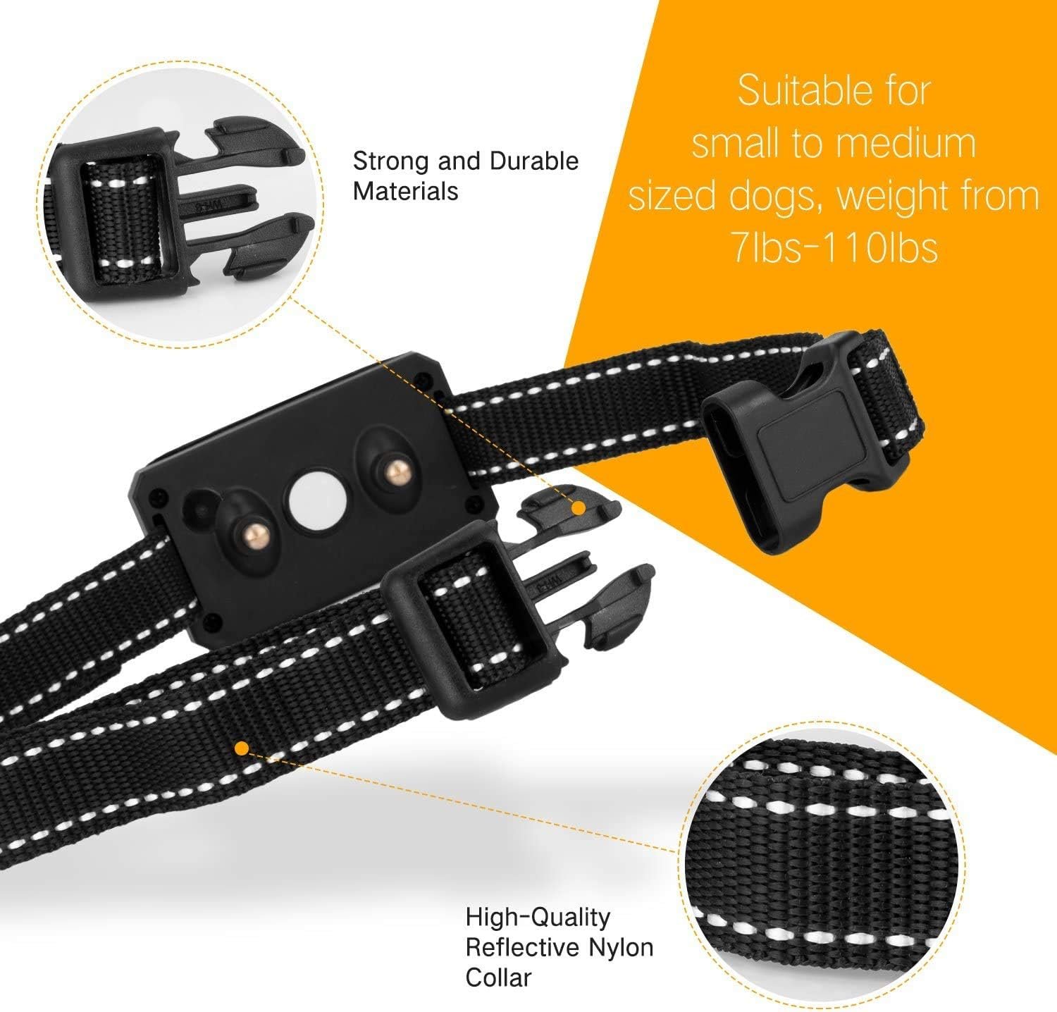 Bark Collar, Harmless Bark Collar for Any Size Dogs, Rechargeable Anti bark Collar, Beep Vibration and No Harm Shock Smart Detection Module - Image 5