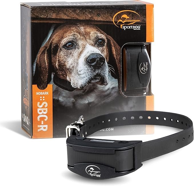 SportDOG Brand NoBark SBC-R Bark Collar - Shock Collar - 3 Modes of Operation - Rechargeable, Waterproof - Static Correction E-Collar - Dogs 8 lbs & up